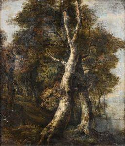 A Wooded River Landscape by Jacob Van Ruisdael