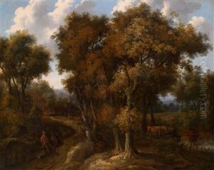 Waldlandschaft Mit Hirtenstaffage by Jacob Van Ruisdael