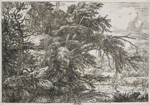 Cottage On The Top Of A Hill by Jacob Van Ruisdael