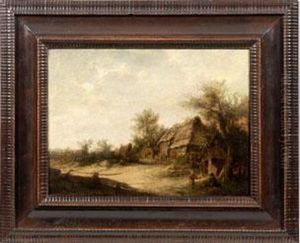 Landschaft Mit Altem Gehoft Und Figurenstaffage by Jacob Van Ruisdael