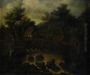 Landskap Med Gard by Jacob Van Ruisdael