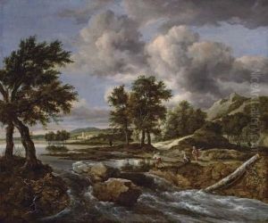 A River Landscape With A Torrent