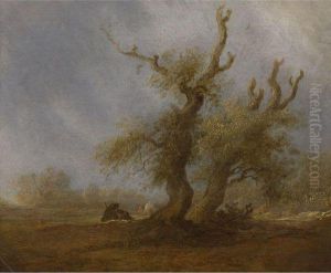 Wooded Landscape With A Shepherd by Salomon van Ruysdael
