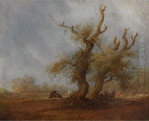 Paysage Boise Avec Un Berger Et Son Troupeau by Salomon van Ruysdael