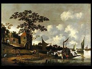 Die Fahre by Salomon van Ruysdael