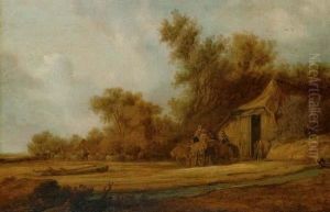 Landscape With An Oxen Cart. 1635. by Salomon van Ruysdael