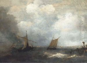 Two Smalschips On A Choppy Sea, By A Wherry Two Smalschips On A Choppy Sea, By A Wherry