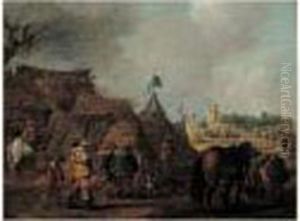 Scene De Campement Militaire