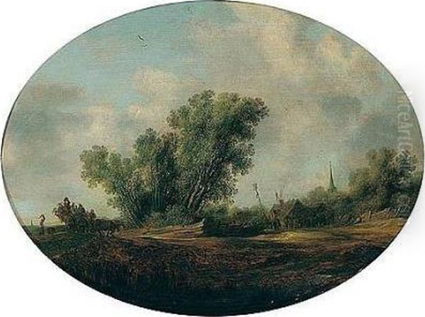 Landscape With A Waggon And Figures Dancing Around A Maypole - view 1