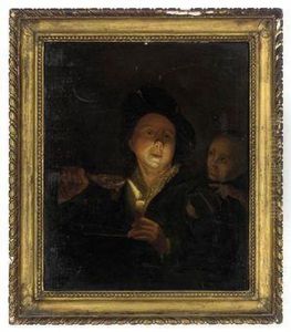 Young Man Eating Porridge by Godfried Schalcken