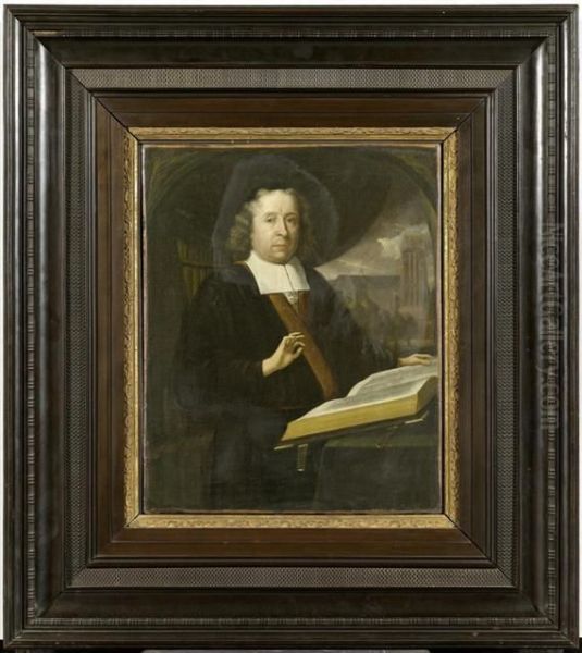 Portrait Of A Scholar With A Book In Front Of A Cathedral - view 1