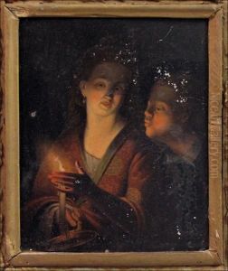 Two Figures By Candlelight
