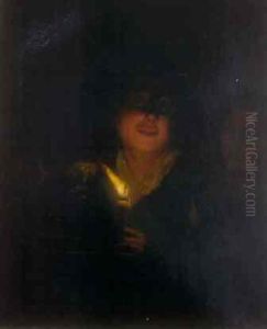 Schalken Young Man By Candlelight by Godfried Schalcken