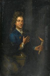 A Self-portrait Of The Artist Holding A Candle