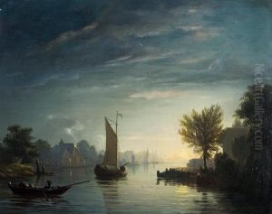Avonddeemstering by Petrus van Schendel