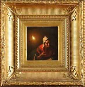 Paysanne A La Chandelle by Petrus van Schendel