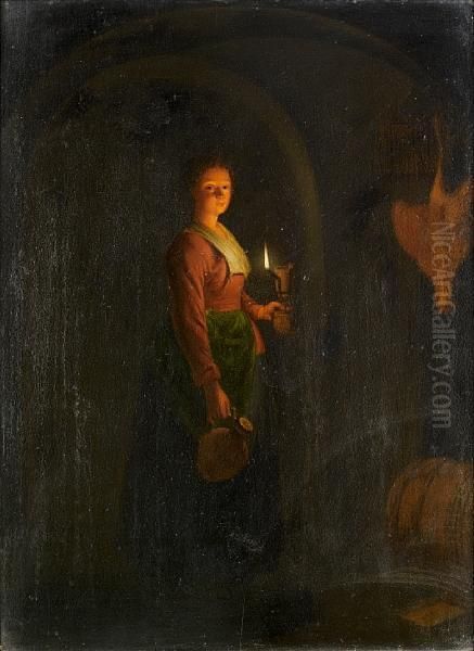 A Young Woman By Candlelight - view 1