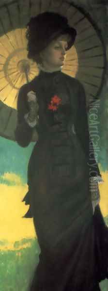 Mrs Newton With A Parasol - view 1
