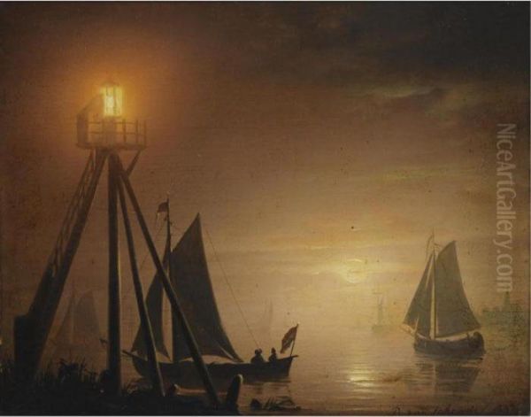 Boats At Moonlight - view 1