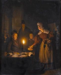 A Candlelight Market Scene