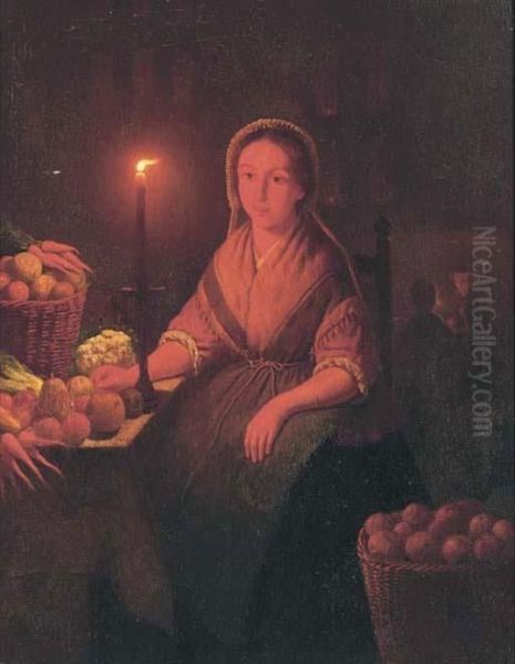 Preparing The Vegetables By Candle Light - view 1