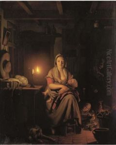 A Tranquil Moment by Petrus van Schendel