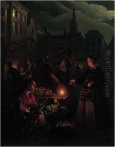 The Flower Seller by Petrus van Schendel