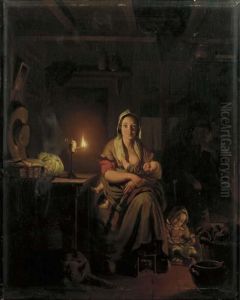 Domestic Happiness: A Scheveningen Interior by Petrus van Schendel
