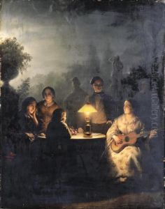 The Evening Serenade
Oil On Panel