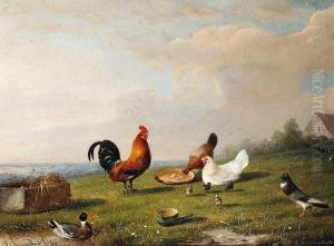 Sheep In A Landscape by Franz van Severdonck