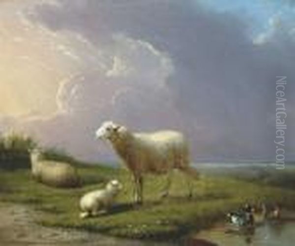 Sheep In A Landscape (1863) - view 1