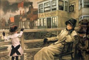 Waiting For The Ferry 1878 by James Jacques Joseph Tissot