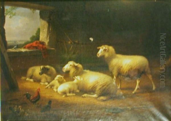 Sheep In A Stable - view 1