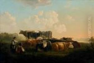 Berger Et Son Troupeau by Jacob Van Stry