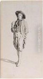 Study Of A Bare-footed Youth In A Hat Study Of A Bare-footed Youth In A Hat