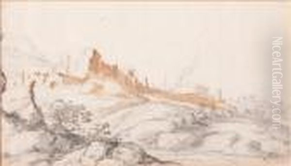 View Of The Orsini Palace In Bomarzo - view 1