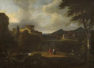 Paesaggio Laziale Con Il Tempio Della Sibilla