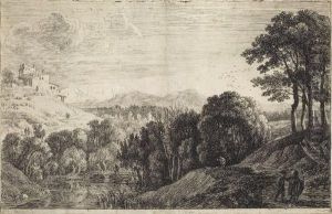 Landschaft Mit Sonnenuntergang