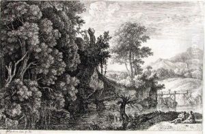 Die Landschaft Mit Der Kleinen Holzbrucke