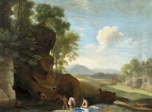 Paesaggio Con Ninfe Al Bagno