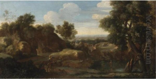 Italianate Landscape With Travelers - view 1