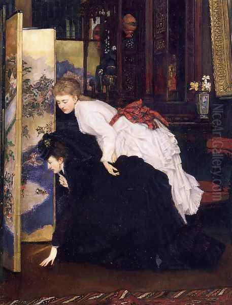 Young Women Looking At Japanese Objects 2 - view 1