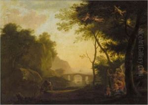 A Classical Landscape With The Rest On The Flight Into Egypt