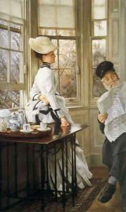 Reading The News by James Jacques Joseph Tissot