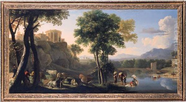 An Italianate Landscape With A Drover - view 1