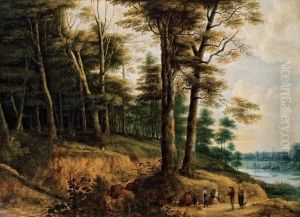 Landschaft Mit Zigeunern, Einem Jager, Frau Und Kind