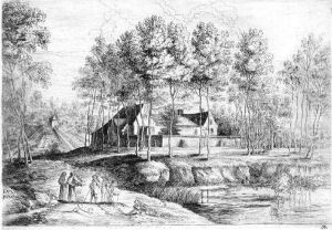 Radierung Auf Feinstrukturiertem Butten Mit Wasserzeichen Radierung Auf Feinstrukturiertem Butten Mit Wasserzeichen