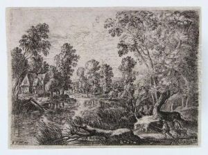 Landschaft Mit Einem Bach