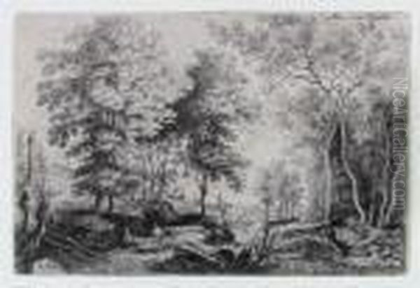 Landschaft Mit Einem Bach. - view 1