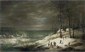 Winter Landscape With Hunters by Lucas Van Uden